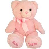 12" God Bless Teddy Bear (Pink Blessings Bear) - Aurora Baby®